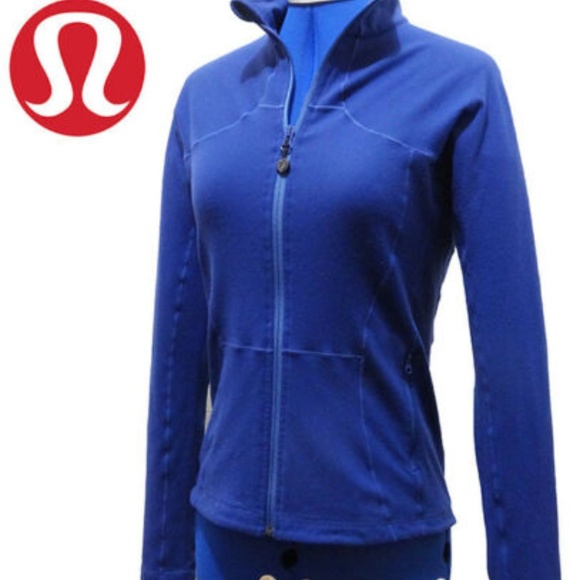 lululemon athletica Sweaters - Lululemon Sweater Size 8 Blue Full Zip Long Sleeve